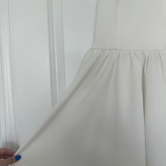 Windsor white mini dress high neck low back small - Picture 3 of 6